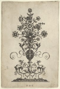 Vertical Panel with Design for a Pendant, from Ars His Myronis Nobilis Effingitus Pagellulis MET DP837151