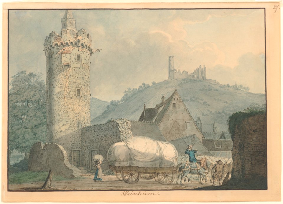 View of Weinheim on the River Neckar MET DP146224