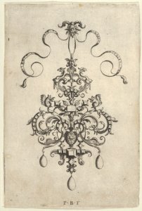 Vertical Panel with Design for a Pendant, from Ars His Myronis Nobilis Effingitus Pagellulis MET DP837153