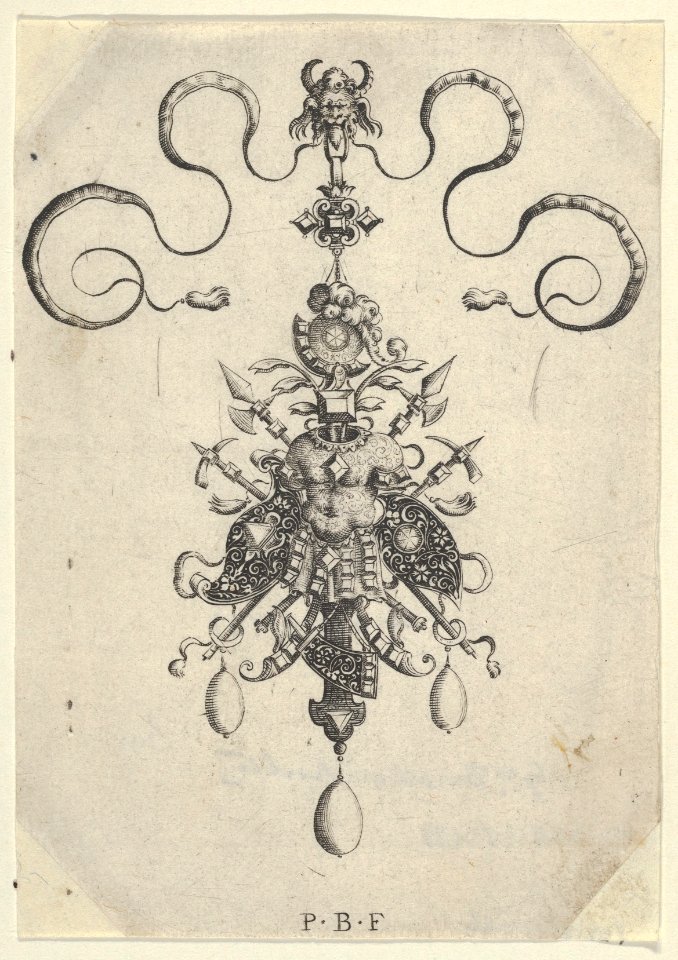 Vertical Panel with Design for a Pendant, from Omnis Generis Instrumenta Bellica MET DP837150