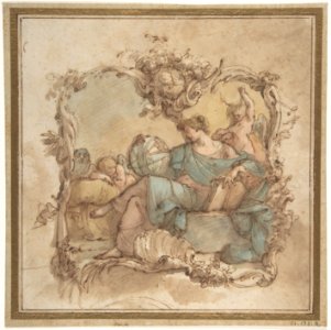 Vignette with an Allegorical Figure of Astronomy MET DP809890