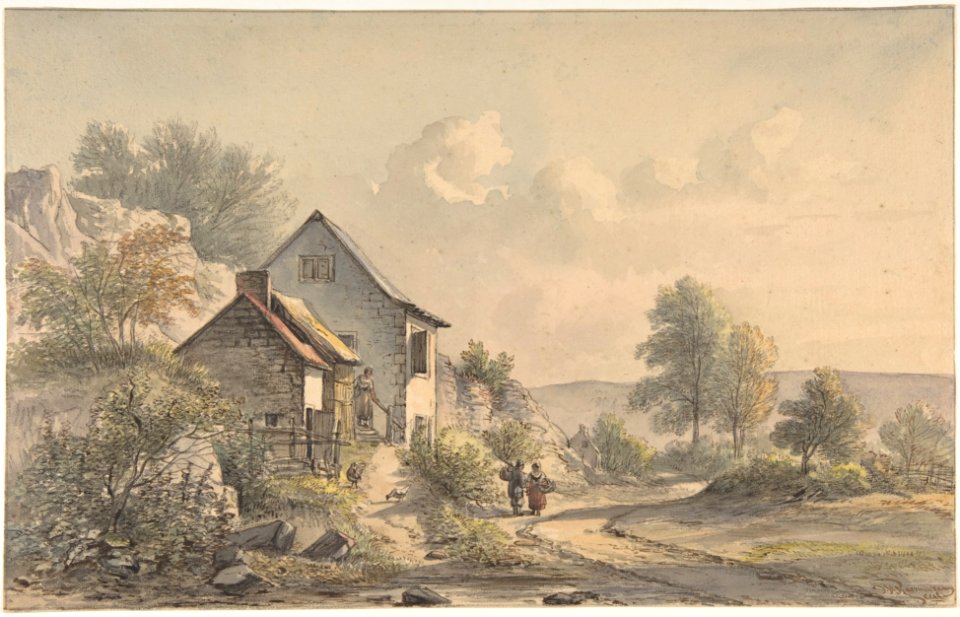 Village Scene with Figures MET DP800611