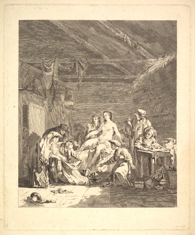 Vignette of the first volume, page 165- Usage des Russes après le Mariage et avant la Noce, from Voyage en Sibérie fait par ordre du Roi en 1761 -...-, Paris, 1768 by Chappe d'Auteroche MET DP828998