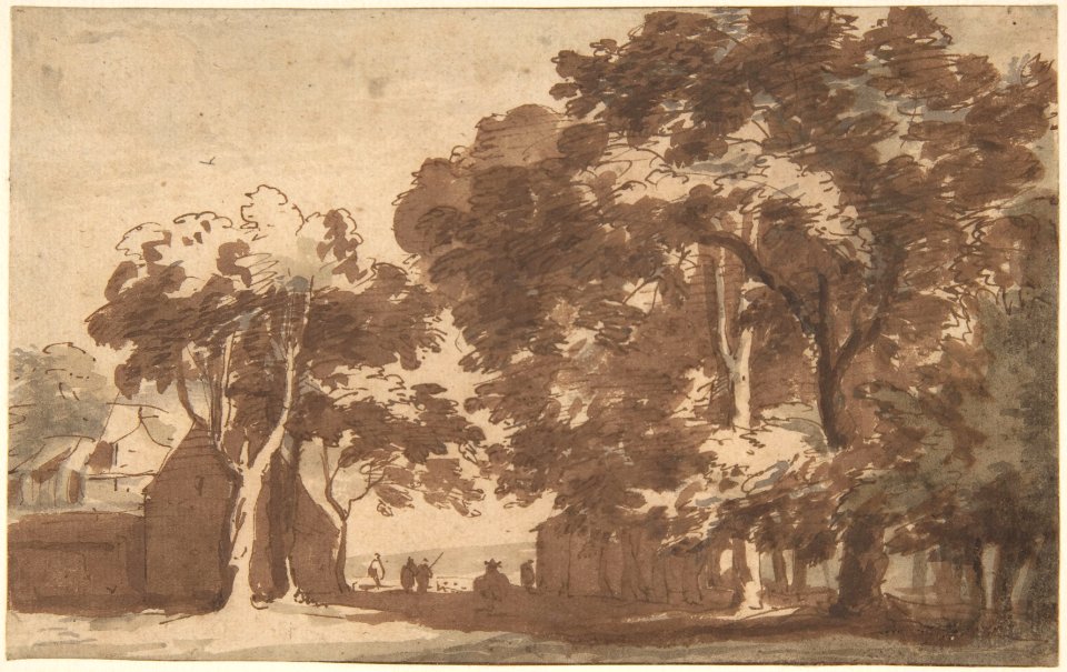 View of Buildings and Linden Trees in Rijswijk MET DP800111