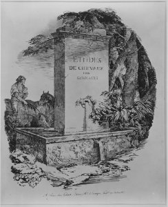 Watering Trough, Title Page of "Studies of Horses" (Etudes de Chevaux) MET MM8616