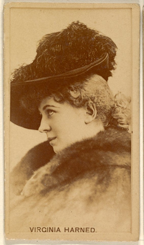 Virginia Harned, from the Actors and Actresses series (N45, Type 8) for Virginia Brights Cigarettes MET DP831683