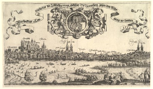 View of Nuremberg, to the west; left, center and right plates MET DP823295