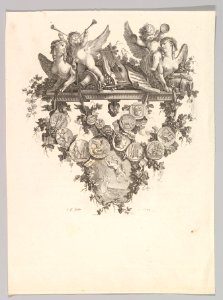 Vignette with Sphinxes and Putti MET DP820470