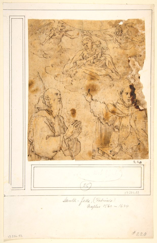 Virgin and Child with two angels appearing to two saints MET DP811541