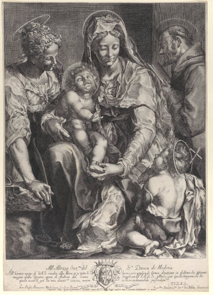 Virgin and Child with Saint Catherine, Francis of Assisi and John the Baptist Met DP885848