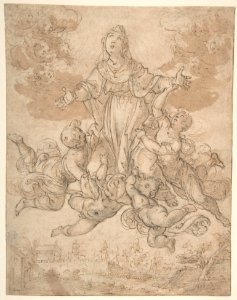 Virgin in Glory with Angels MET DP810369