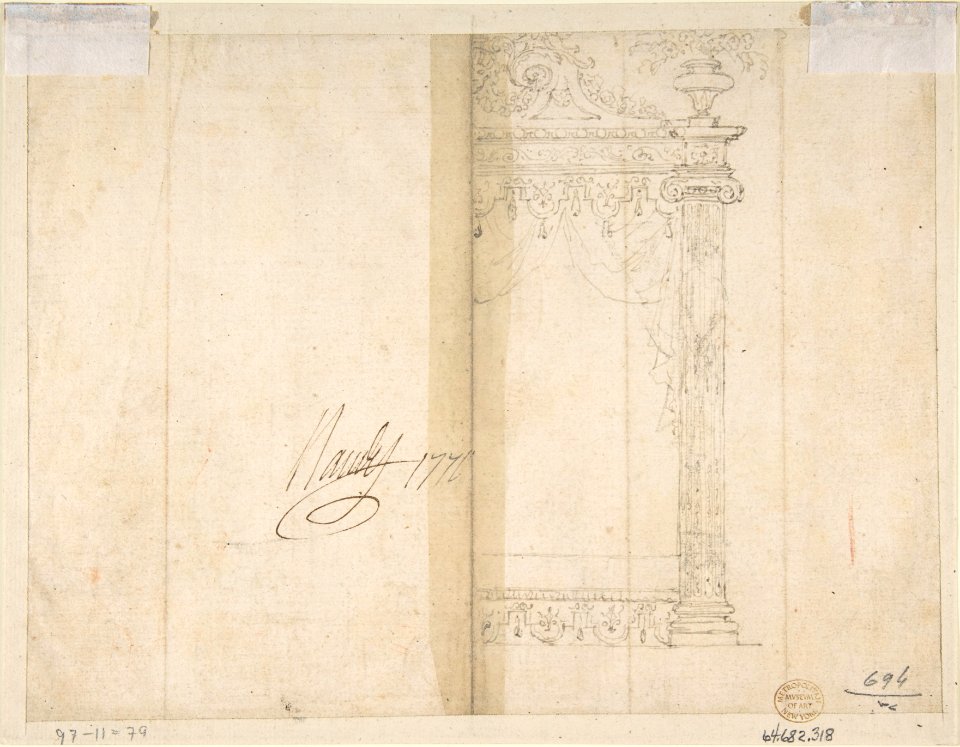Wall Elevation with Three Arches MET DP808789