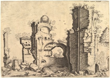 View of ruins, possibly the Baths of Caracalla, from the series 'The Small book of Roman ruins and buildings' (Operum antiquorum romanorum) MET DP828816