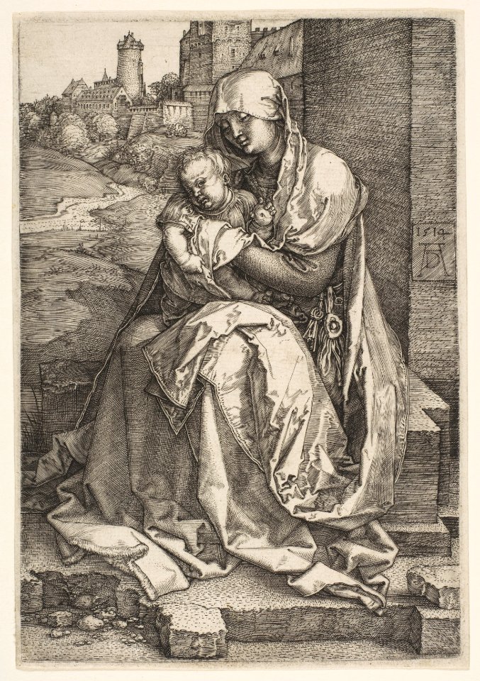 Virgin and Child Seated by the Wall MET DP815756