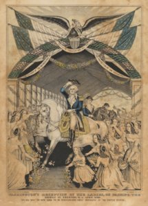 Washington's Reception by the Ladies on Passing the Bridge at Trenton, N.J., April 1789, on His Way to be Inaugurated First President of the United States MET DP853569