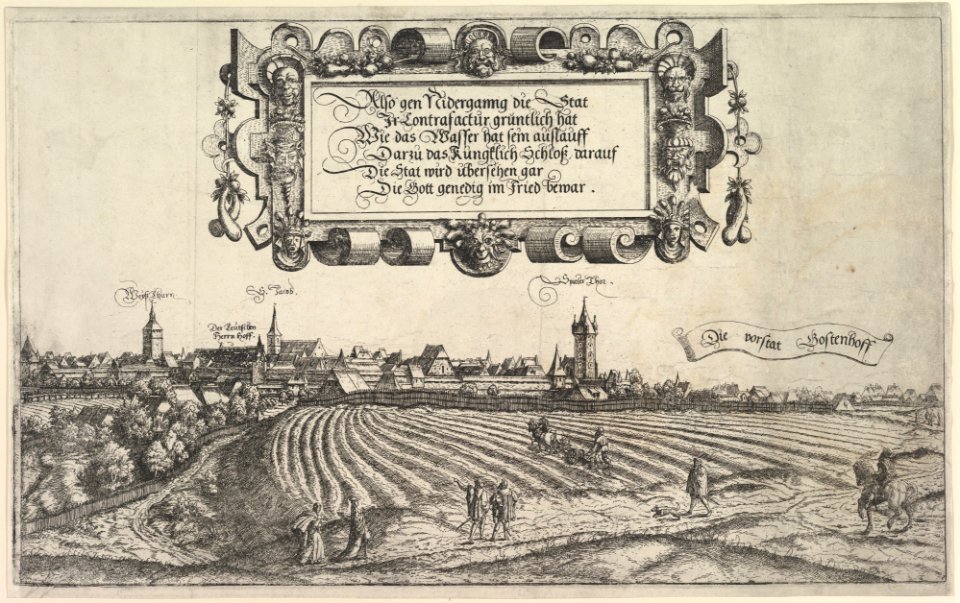 View of Nuremberg, to the west; left, center and right plates MET DP823301