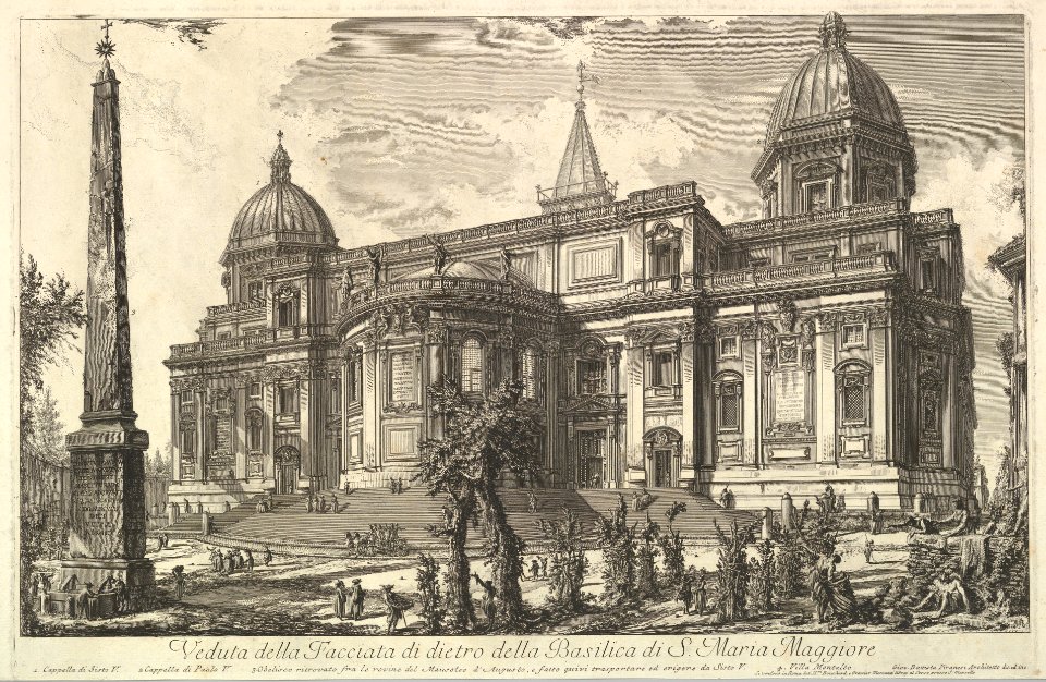 View of the rear entrance of the Basilica of S. Maria Maggiore, from Veduta di Roma (Roman Views) MET DP828214