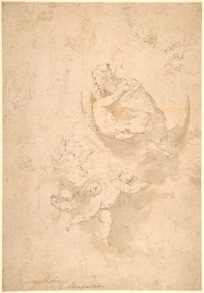 Virgin and Child on Crescent Moon with Putti MET DP800294