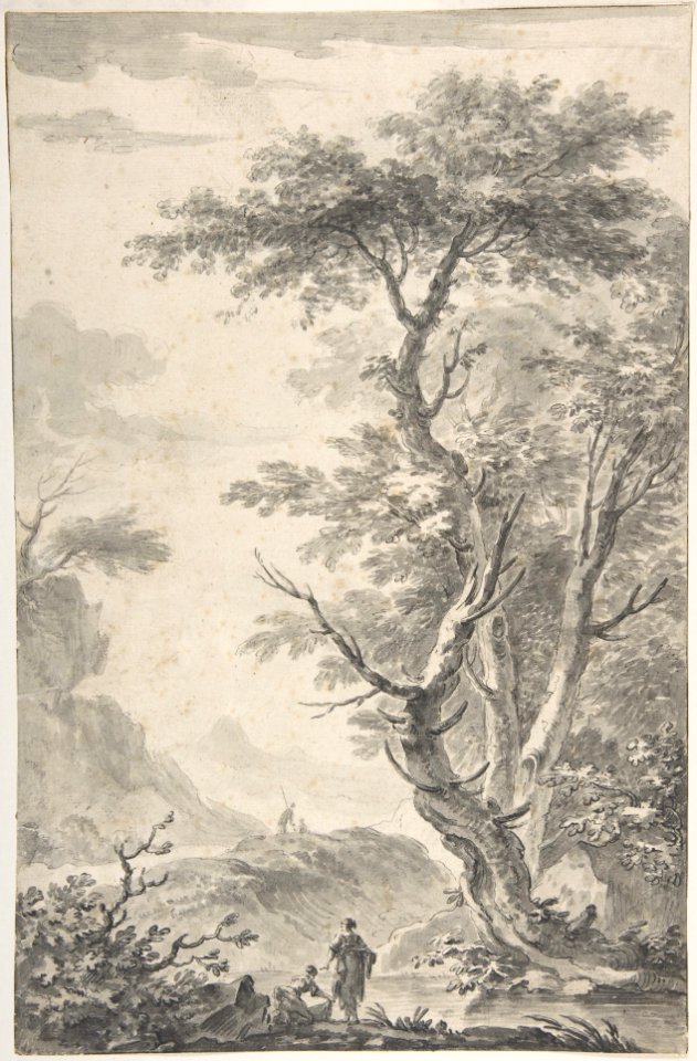 Washerwoman by a Brook MET DP807926