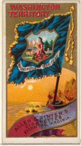 Washington Territory, from Flags of the States and Territories (N11) for Allen & Ginter Cigarettes Brands MET DP834593