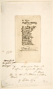 Vers a Eugène Bléry, No 2 (Verses dedicated to Eugène Bléry, No 2) MET DP813221