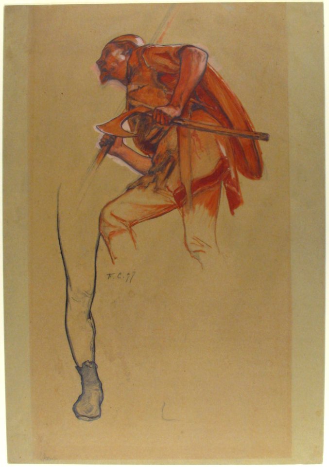 Warrior with an Axe and Study of a Leg MET 1989.286.7