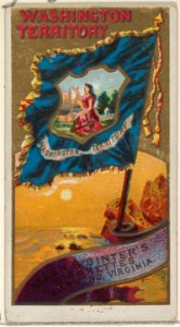 Washington Territory, from Flags of the States and Territories (N11) for Allen & Ginter Cigarettes Brands MET DP834594