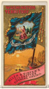 Washington Territory, from Flags of the States and Territories (N11) for Allen & Ginter Cigarettes Brands MET DP834592