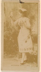 Victoria Schilling, from the Actresses series (N245) issued by Kinney Brothers to promote Sweet Caporal Cigarettes MET DP859535