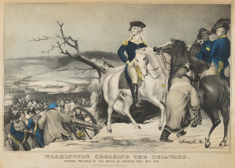 Washington Crossing the Delaware–Evening Previous to the Battle of Trenton, December 25th, 1776 MET DP853573