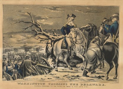 Washington Crossing the Delaware–Evening Previous to the Battle of Trenton, December 25th, 1776 MET DP853572