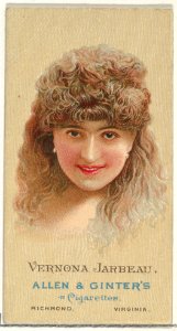 Vernona Jarbeau, from World's Beauties, Series 2 (N27) for Allen & Ginter Cigarettes MET DP838190
