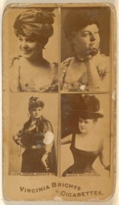 Verona- Blanche Thornton- Laura Curtis, Corsair Co.- Fannie Batchelder, from the Actors and Actresses series (N45, Type 4) for Virginia Brights Cigarettes MET DP831174