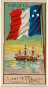 Vice-Admiral, France, from the Naval Flags series (N17) for Allen & Ginter Cigarettes Brands MET DP834912
