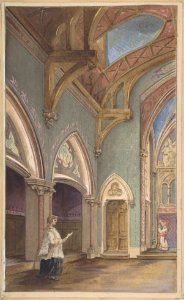 View of Interior with Figures, Saint Clotilde MET DP806908