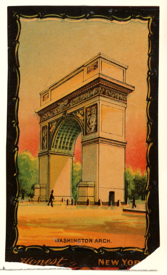 Washington Arch, from the Transparencies series (N137) issued by W. Duke, Sons & Co. to promote Honest Long Cut Tobacco MET DP865668