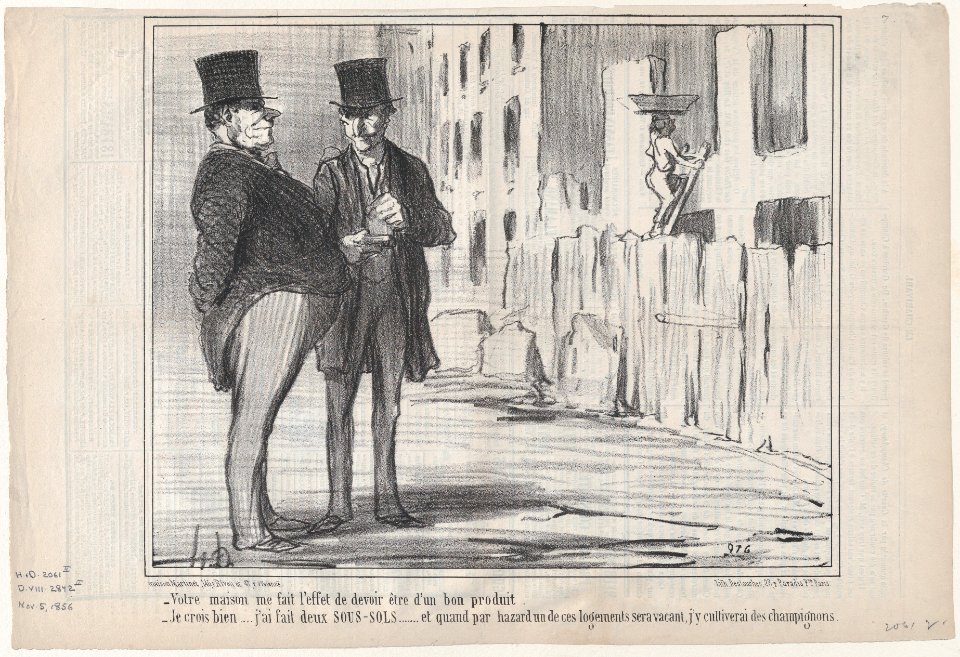 Votre maison me fait l'effet de devoir..., from Locataires et Propriétaires, published in Le Charivari, November 5, 1856 MET DP876535