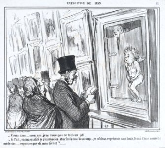 Viens donc..., mon ami, je ne trouve pas ce tableau joli, from L'Exposition de 1859, published in Le Charivari, June 21, 1859 MET DP876819