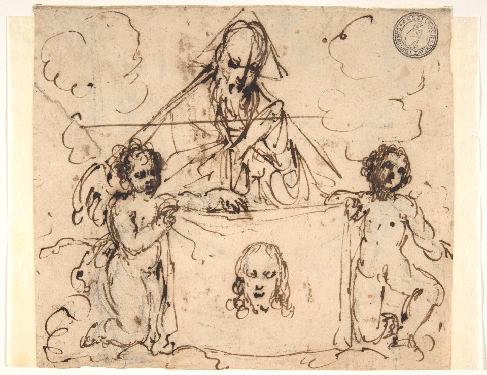Veronica's Veil Held by Two Angels and God the Father(?) MET DP802702
