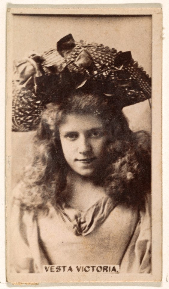 Vesta Victoria, from the Actresses series (N245) issued by Kinney Brothers to promote Sweet Caporal Cigarettes MET DP859783