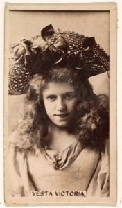 Vesta Victoria, from the Actresses series (N245) issued by Kinney Brothers to promote Sweet Caporal Cigarettes MET DP859783