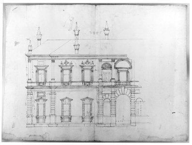 Villa Giulia, Casino, elevation MET sf49 92 58r-MM30654