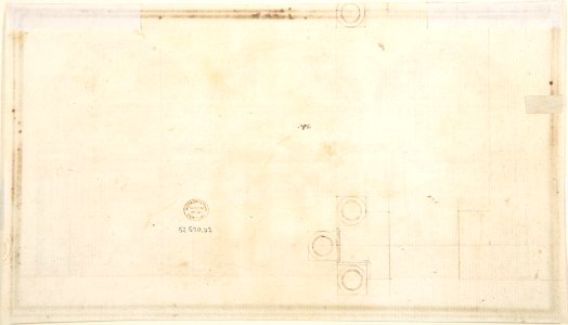 Wall Elevation with Three Chapels; Floor Plan with Columns (Verso) MET DP801966