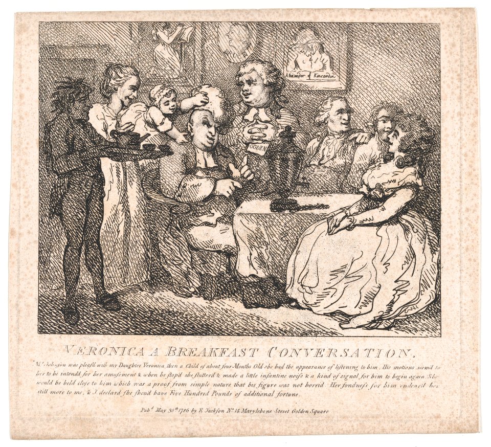 Veronica, a Breakfast Conversation (Picturesque Beauties of Boswell, Part the First) MET DP871873