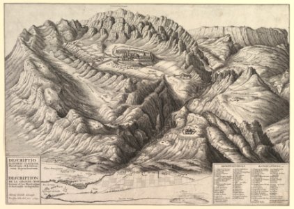 View of La Grande Chartreuse in the French Alps - Descriptio Maioris Cartusiæ Montium, et Ædificiorum dependentium MET DP823427