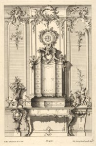 Wall Elevation with a Secretaire, from 'Schreibtische' MET DP830833