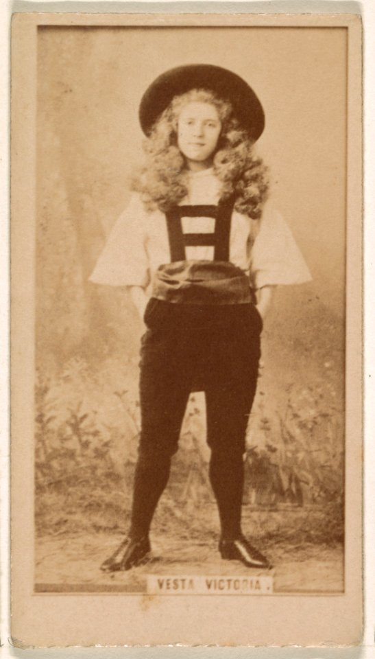 Vesta Victoria, from the Actresses series (N245) issued by Kinney Brothers to promote Sweet Caporal Cigarettes MET DP859788