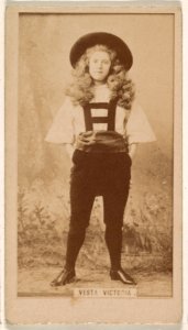 Vesta Victoria, from the Actresses series (N245) issued by Kinney Brothers to promote Sweet Caporal Cigarettes MET DP859788