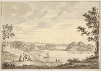 View of Naesse castle with Lake Furesø from the West MET DP830539
