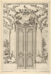 Wall Elevation with a Double Door, from 'Wandfüllungen' MET DP830834